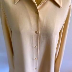 Beautiful peachy-cream silk crepe blouse.